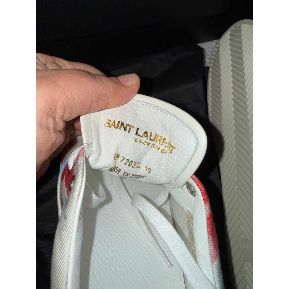 Saint Laurent Paris Floral Canvas Sneakers - Chic & Luxury EU/40 US/9-9.5‎ - Picture 10 of 13